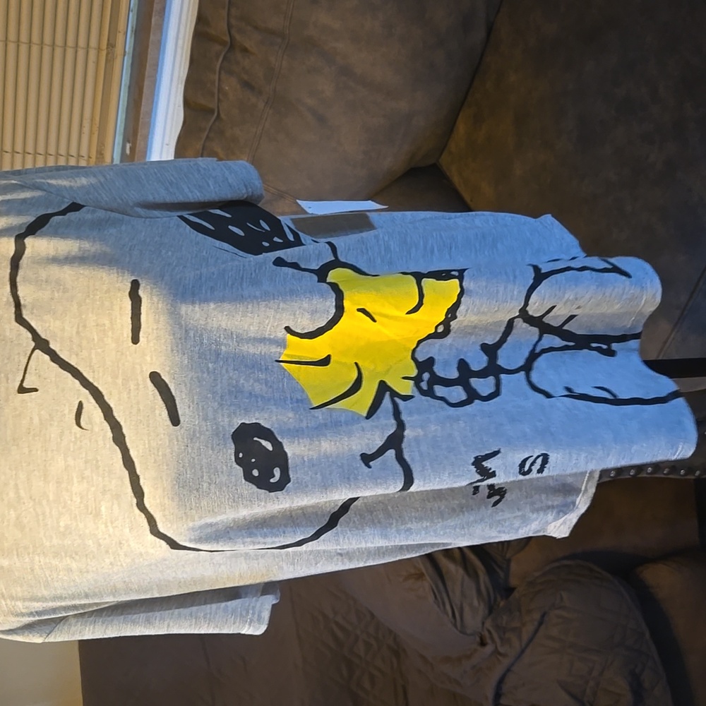 Snoopy Short Sleeve Gray Top NWT Size XXL - Picture 3 of 6